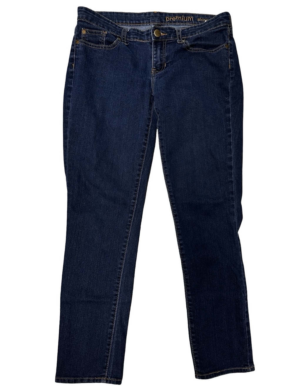 Gap Premium Skinny Jeans Size 6/28 Low Rise Cotton Stretchy Comfy Dark Wash